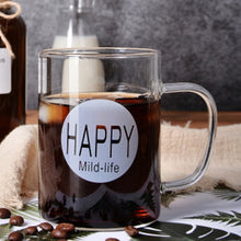Load image into Gallery viewer, 450ml Creative Glass Coffee Milk Mug Good Morning Breakfast Cup Cocktail Mugs For Gift