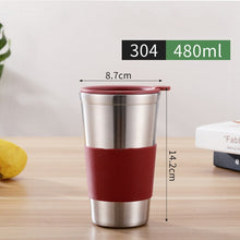 Load image into Gallery viewer, Double Wall 304Stainless Steel Cups Mug Coffee Milk Thermal Cup Electric Lazy Double Cup Bar Party Metal Cold Beer Gift Fashion